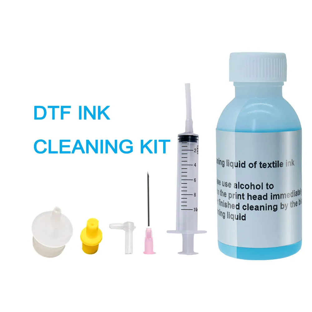 DTF Mürekkep Temizleme Solüsyonu Sıvı Kiti DTF Doğrudan Transfer Film Yazıcı DTF temizleme sıvısı Baskı Kafası Tüp Temizleme