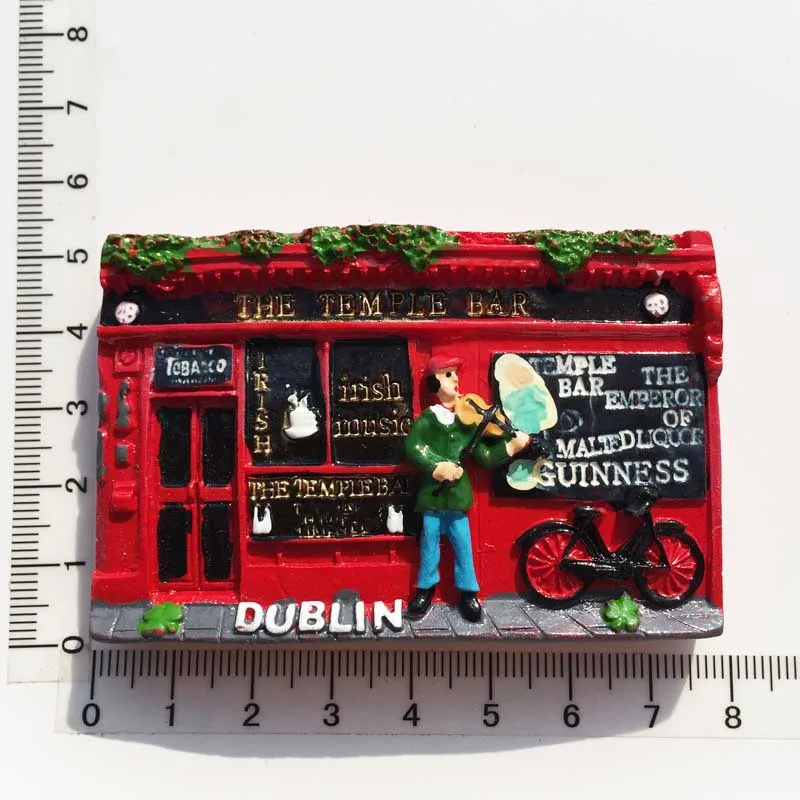 Dublin, İrlanda Sokak Buskers Seyahat Hatıra Boyalı El Sanatları Mıknatıs Buzdolabı Mıknatısı