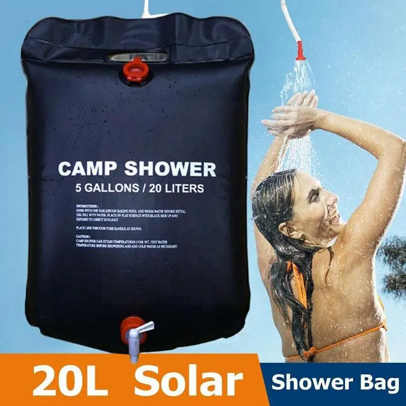 Duş torbası katlanabilir güneş enerjisi ısıtmalı kampı PVC su yürüyüş çantası seyahat araçları piknik kamp depolama su Ou tırmanma BARBEKÜ H4R1
