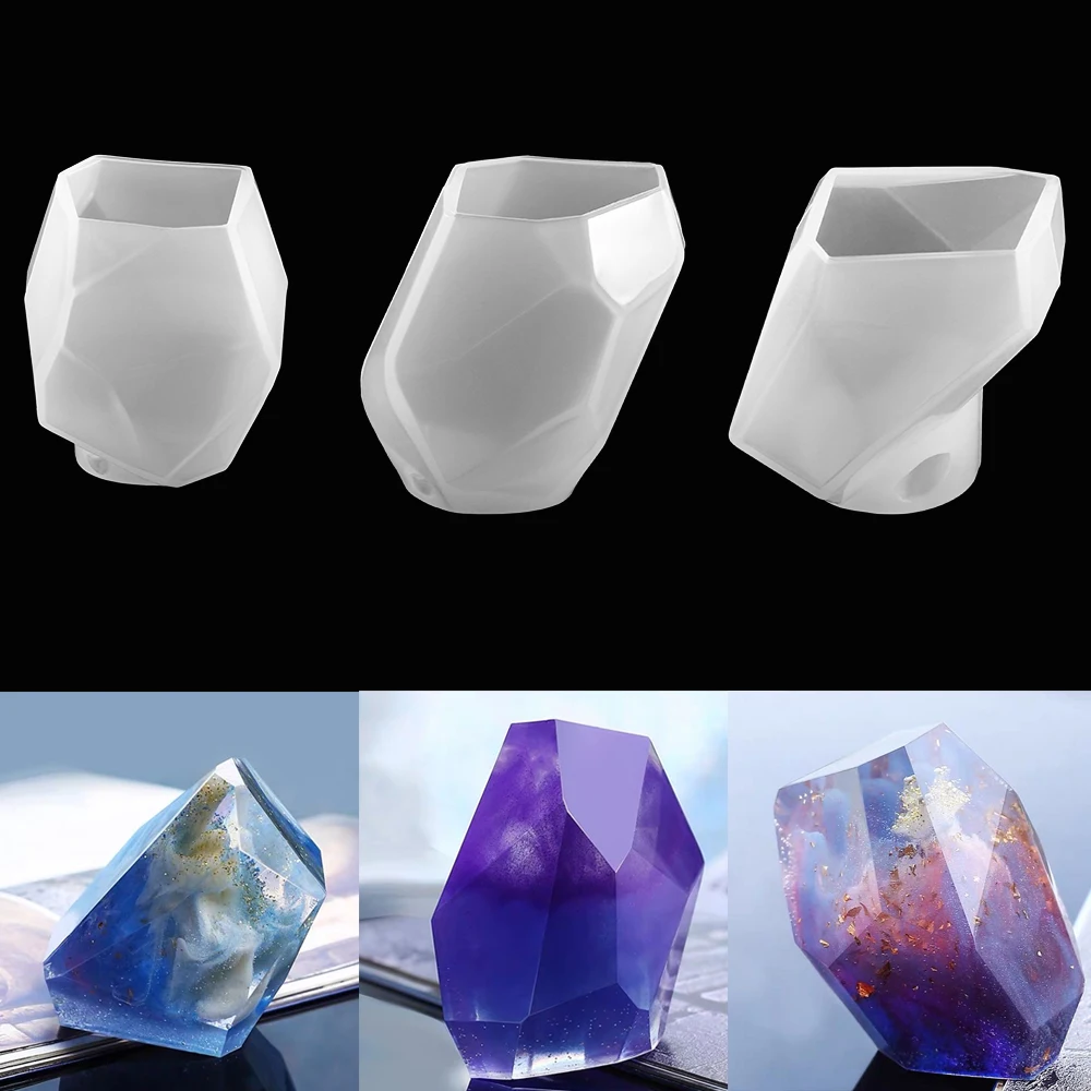 Düzensiz taş şekli Kristal silikon kalıp DIY Epoksi Reçine Kolye Kolye Kalıp Craft Takı Yapımı Bulguları Aksesuarları