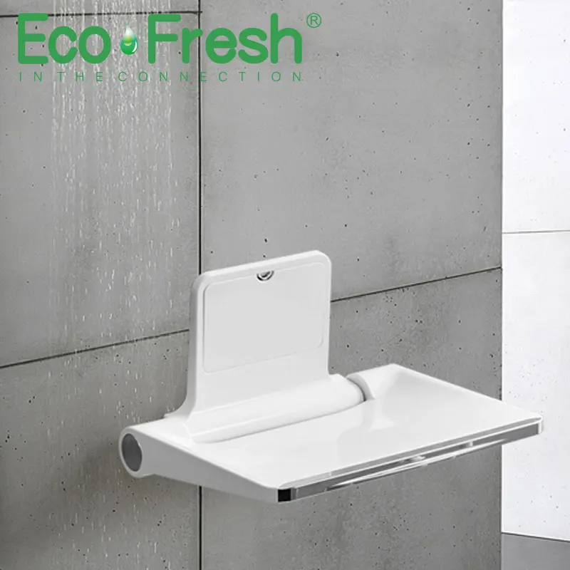 Ecofresh 200kg Rulman Katlanır Banyo Tabure Duvara Monte Tuvalet Koltuk Ev Duş Odası Banyo Tezgahı Ayakkabı Tabure