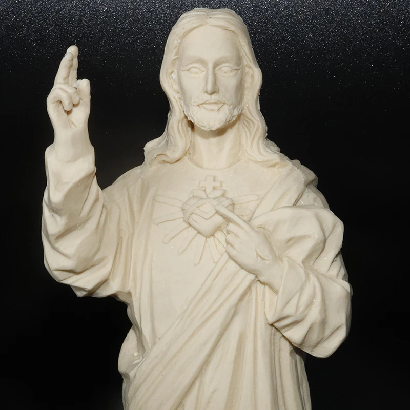 El oyması Kutsal Kalp İsa heykelcik Resina epoxi heykelleri et heykeller articulos religiosos catolico Hıristiyan hediye heykeli