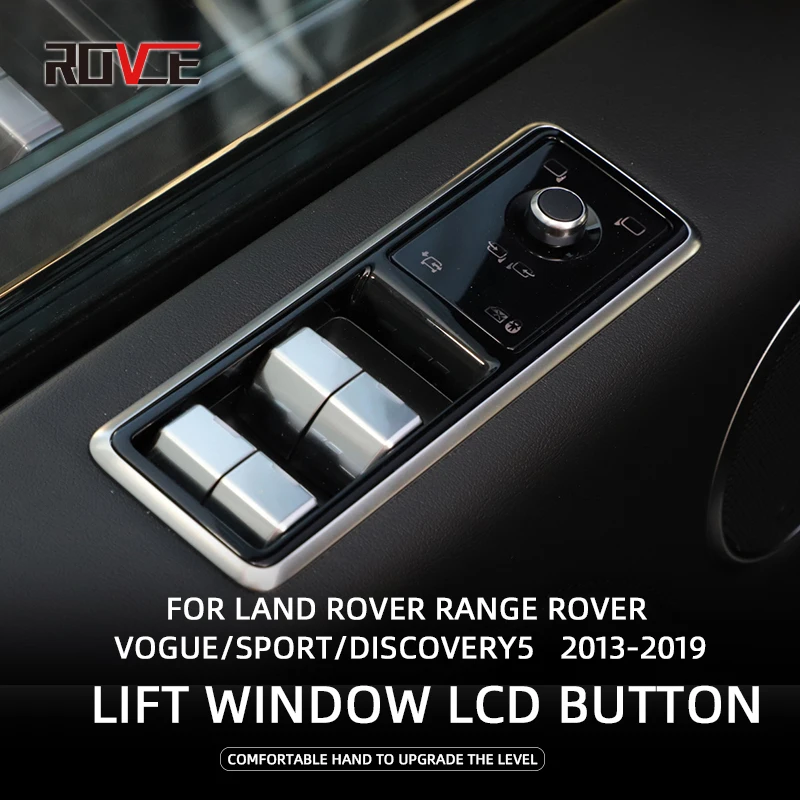 Elektrikli cam düğmesi Kaldırma Kontrol Sıvı Kristal Düğmesi Land Rover Range Rover İçin Vogue2013-2017 / Spor 2014-17 / Discovery 5