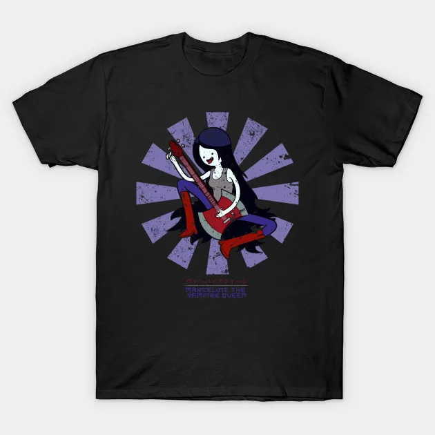 Erkek t-shirt Marceline Vampir Kraliçe Retro Japon Macera Zaman Tshirt Kadın T Shirt Erkek Pamuk Tees Streetwear Harajuku