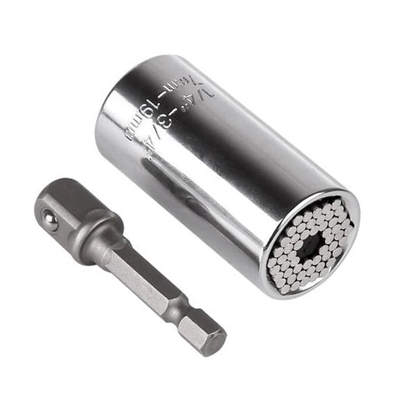 Evrensel Tork Anahtarı kulaklık Soket Kol 7-19mm elektrikli matkap Cırcır Burç Anahtarı Anahtar Sihirli Kavrama Çok El Aletleri