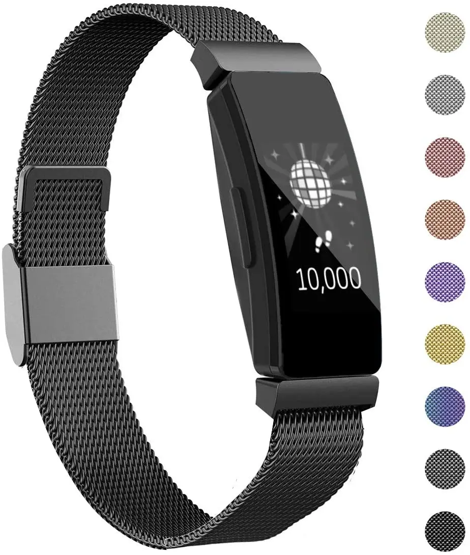 Fitbit Inspire HR/ace2 Band Yedek Kayış Manyetik Paslanmaz Çelik Bilezik Betl Fitbit Inspire için
