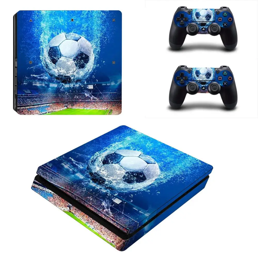 Futbol Futbol PS4 İnce Çıkartmalar Play station 4 Cilt Sticker Çıkartmaları PlayStation 4 İçin PS4 Slim Konsol ve Denetleyici Skins Vinil