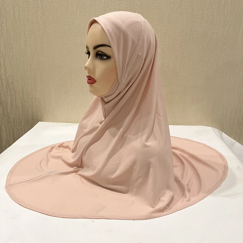 H124 Düz yetişkinler müslüman amira başörtüsü yüksek kaliteli büyük kızlar islam eşarp arap şapka kadın headwrap ramazan dua şapka