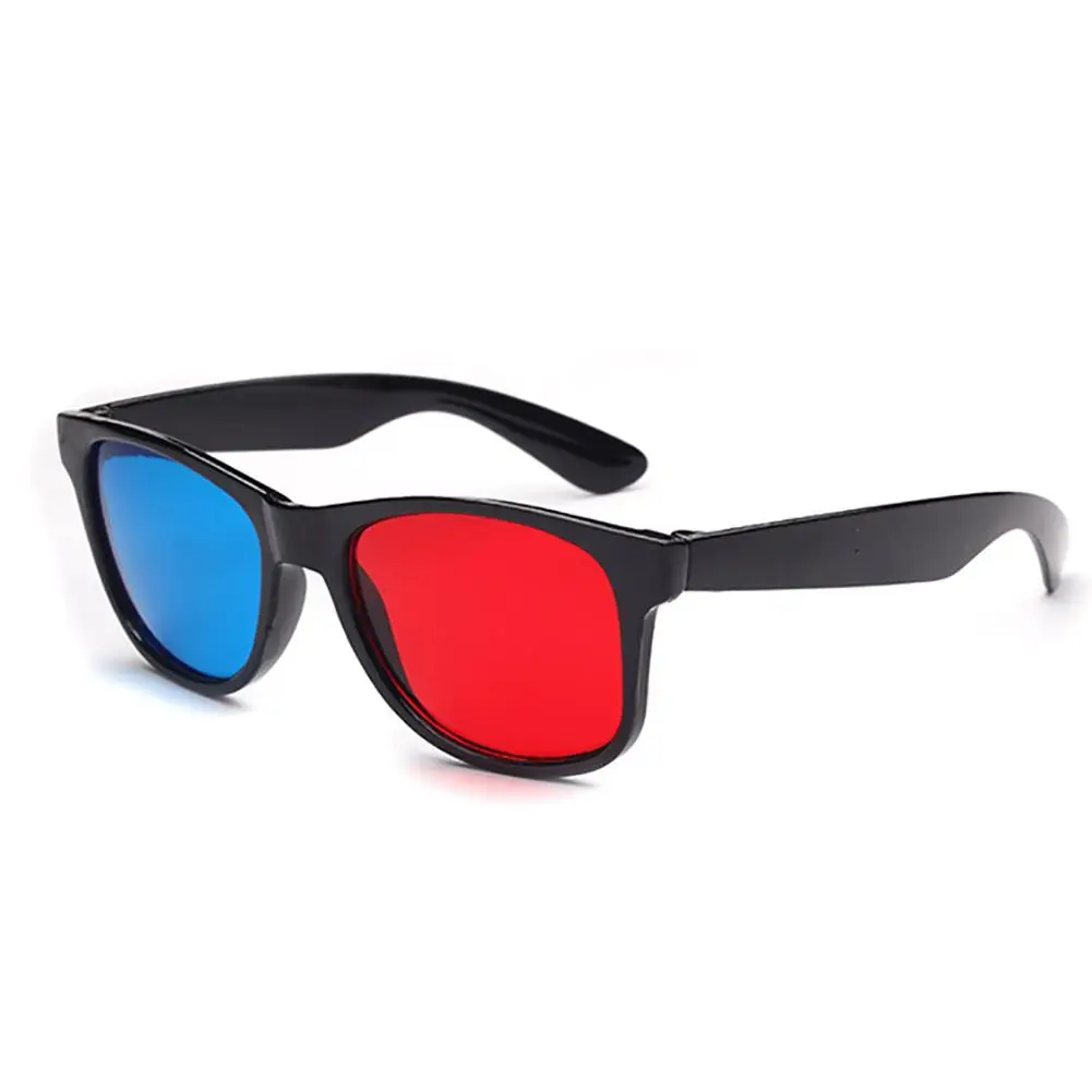 Hafif gözlük Kırmızı Mavi Mavi Plastik Çerçeve 3D Gözlük Anaglyph Film Oyun DVD Erkekler Kadınlar Parti Gözlük Aksesuarları