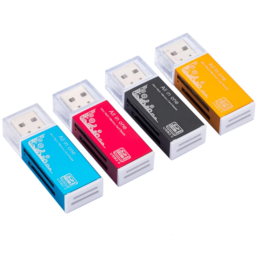 Hepsi Bir Arada Mikro USB kart okuyucu Flash USB bellek kart okuyucu Sopa Pro Duo Mikro SD/T-Flash / M2 / PRO / MS / DUO / MMC / RS TF Adaptörü