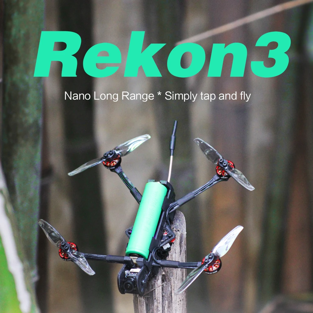 HGLRC Rekon3 Zeus5 AIO 350 mw CADDX karınca Rekon 1202.5 KV11600 1 S Nano Uzun Menzilli 3 inç 18650 Süper Uzun Ömürlü FPV Drone