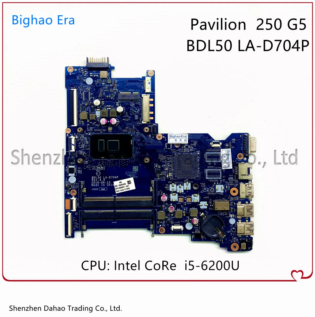 HP Pavilion 250 G5 Laptop Anakart BDL50 LA-D704P Anakart ı5-6200U DDR4 858581-601 858581-001 100 % Tamamen Test Edilmiş