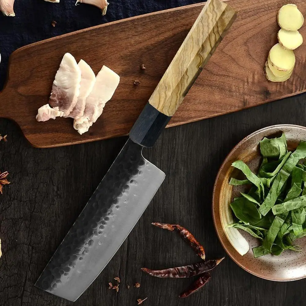 Japon tarzı sekizgen saplı Bıçak Sashimi Bıçak Şef Sığır Sebze Bıçağı Fileto Bıçaklı Ahşap Saplı Mutfak Pişirme Bıçağı