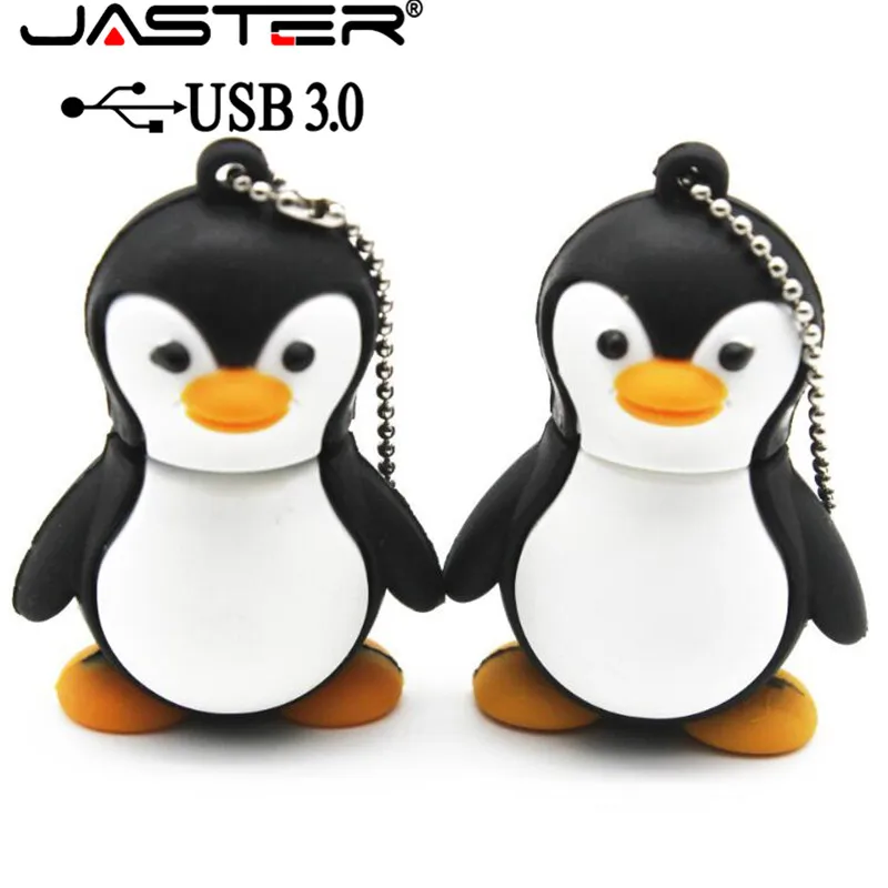 JASTER 3.0 güzel penguen usb flash sürücü karikatür pendrive 4gb 8gb 16gb 32gb memory stick USB 3.0 Hediye güzellik kolye