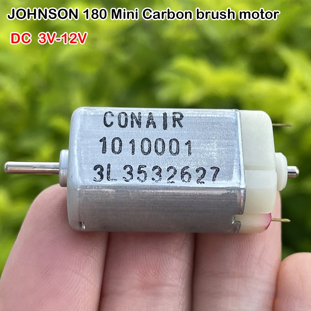 JOHNSON Mikro 180 Karbon Fırça Motoru DC 3V-12V 13600RPM Büyük Tork Küçük Elektrikli Oyuncak Güçlü Manyetik Elektrik Makineleri