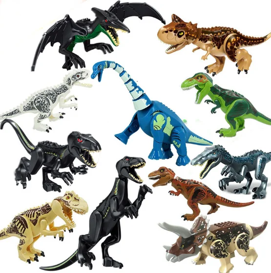 Jurassic Dünya 2 Yapı Taşları Dinozorlar Rakamlar Tuğla Tyrannosaurus Rex Indominus Rex I-Rex Monte Çocuk Oyuncakları