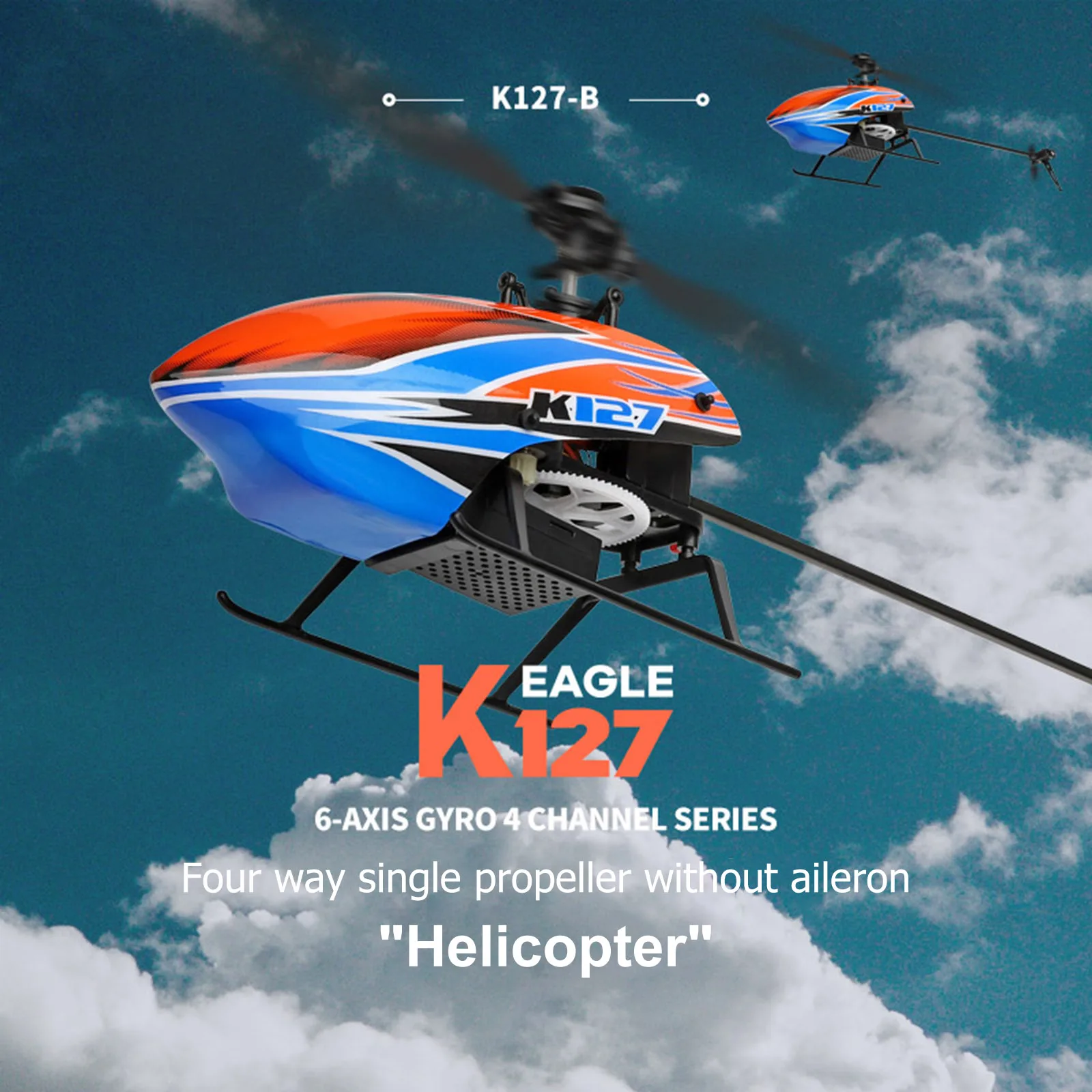 K127 RC Helikopter Kendini Stabilize 6-Axis Jiroskop 4CH Flybarless Yükseklik Tutun Vücut Uzaktan Kumanda Uçak Hediye Çocuklar İçin