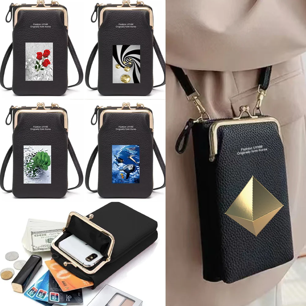 Kadın askılı çanta Omuz Cep Telefonu Çanta Küçük PU Deri Crossbody Cüzdan Bayanlar kart tutucu bozuk para cüzdanı Kadın