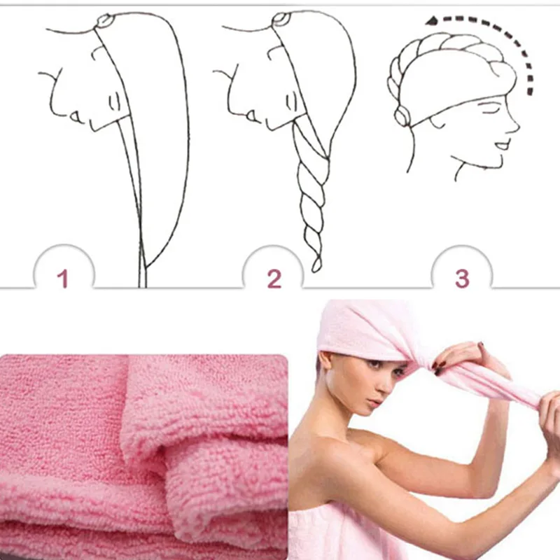 Kadın Saç Kurutma Şapka Makyaj At Kuyruğu Tutucu Bayan Su Emici Mikrofiber Havlu banyo bonesi Ev duş boneleri Banyo Ürünleri