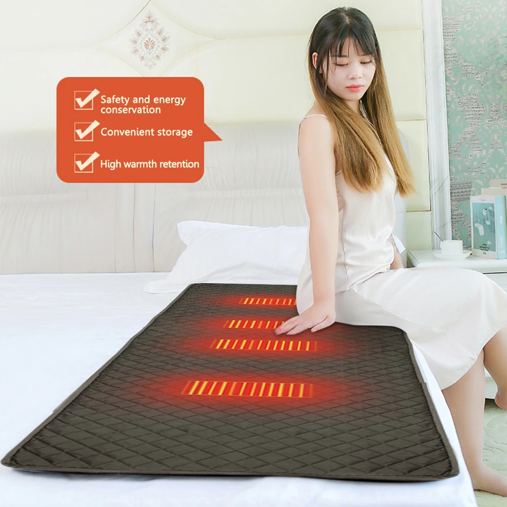 Kamp uyku tulumu elektrik ısıtmalı battaniye 5 V USB ısıtmalı ped 6 ısıtma bölgeleri 3 dişli sıcaklık ayarlanabilir ısıtma Mat