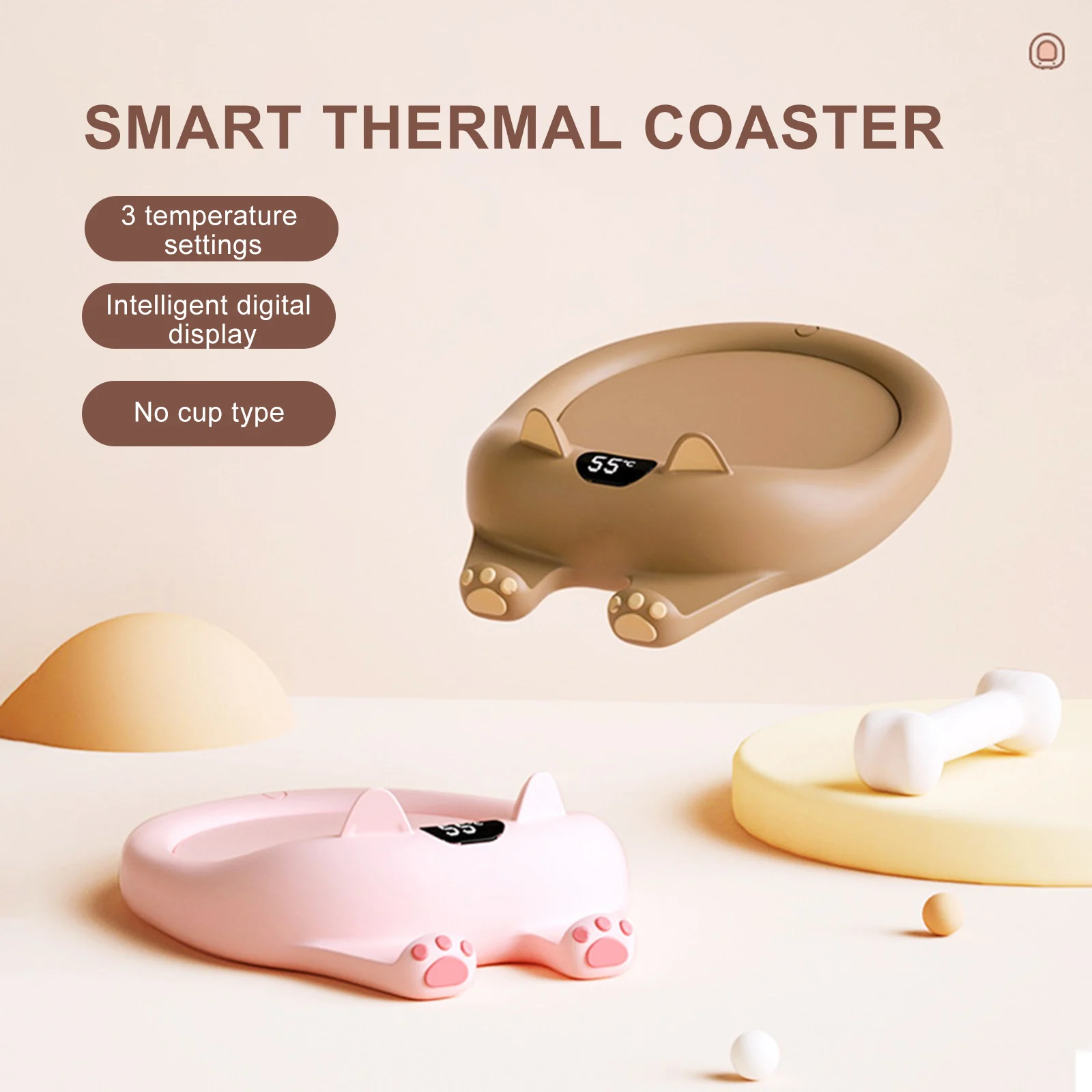 Karikatür kahve kupa ısıtıcı 3-speed Ayarı Sabit Sıcaklık Bardak Anti-haşlanma termal Yalıtım Coaster Ev Ofis için