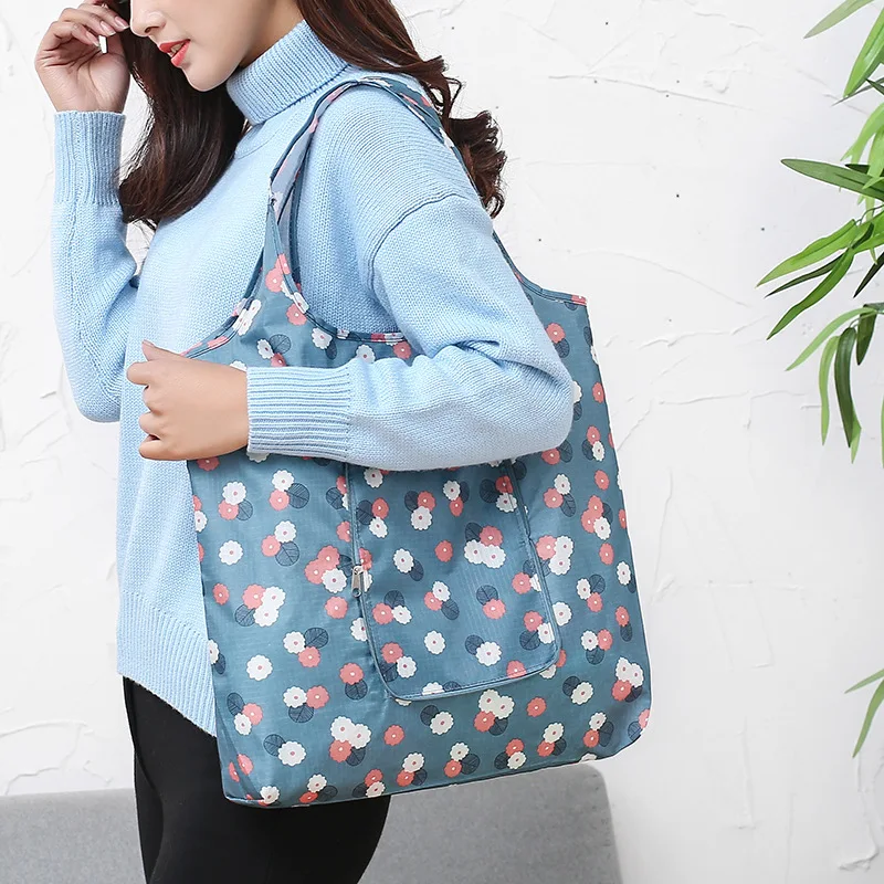 Katlanabilir alışveriş çantası Kullanımlık Eko Çanta Sebze Bakkal Paketi kadın Alışveriş Çantası Büyük Çanta Tote Çanta Cep Kılıfı