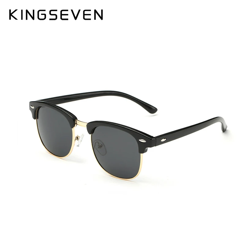 KINGSEVEN Klasik Moda Polarize Güneş Gözlüğü Erkek / Kadın Renkli Yansıtıcı Kaplama Lens Gözlük Aksesuarları güneş gözlüğü
