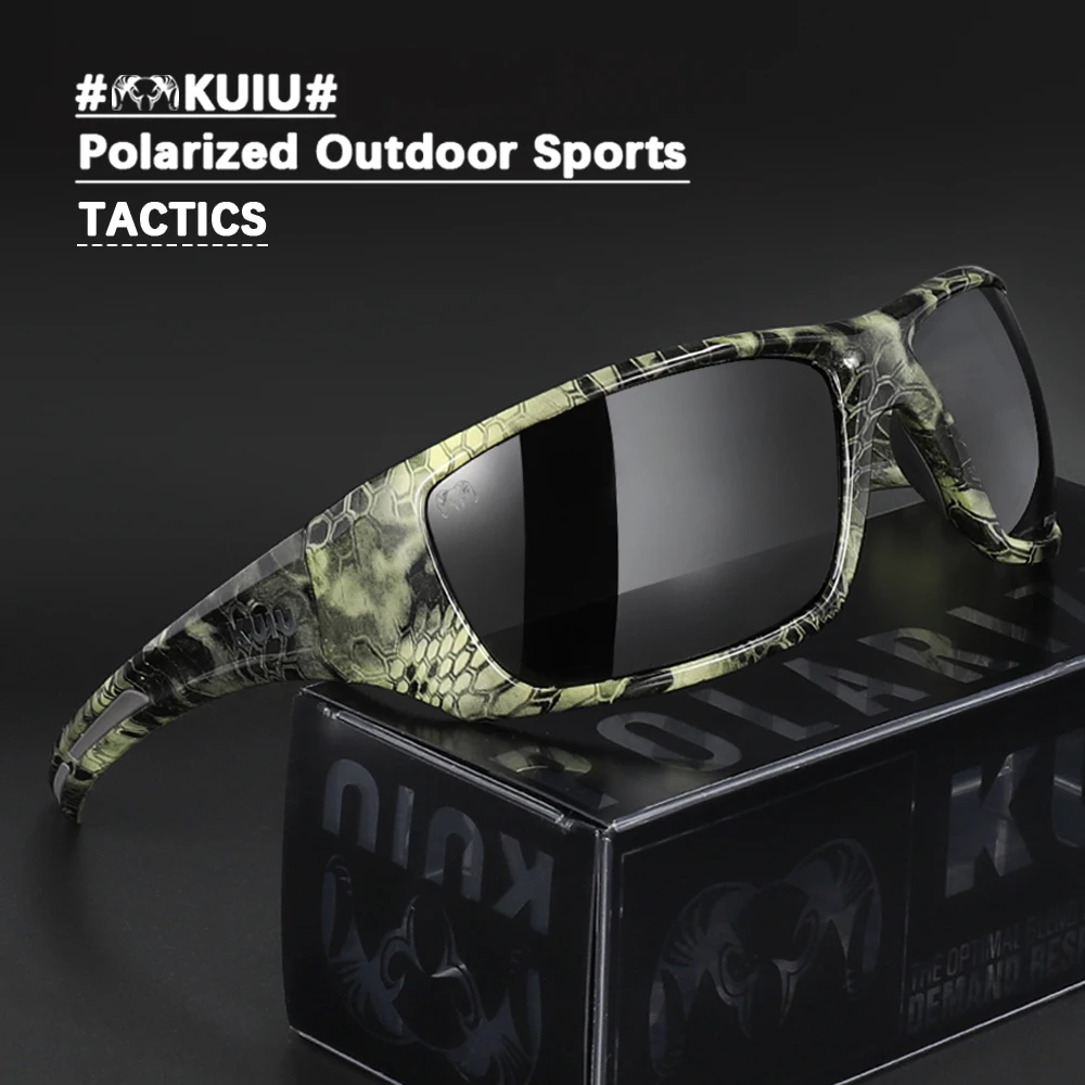 KUIU Marka Polarize Güneş Gözlüğü Açık Spor Avcılık Balıkçılık Kamuflaj Taktikleri Gözlüğü Anti-yansıtıcı Performans güneş gözlüğü