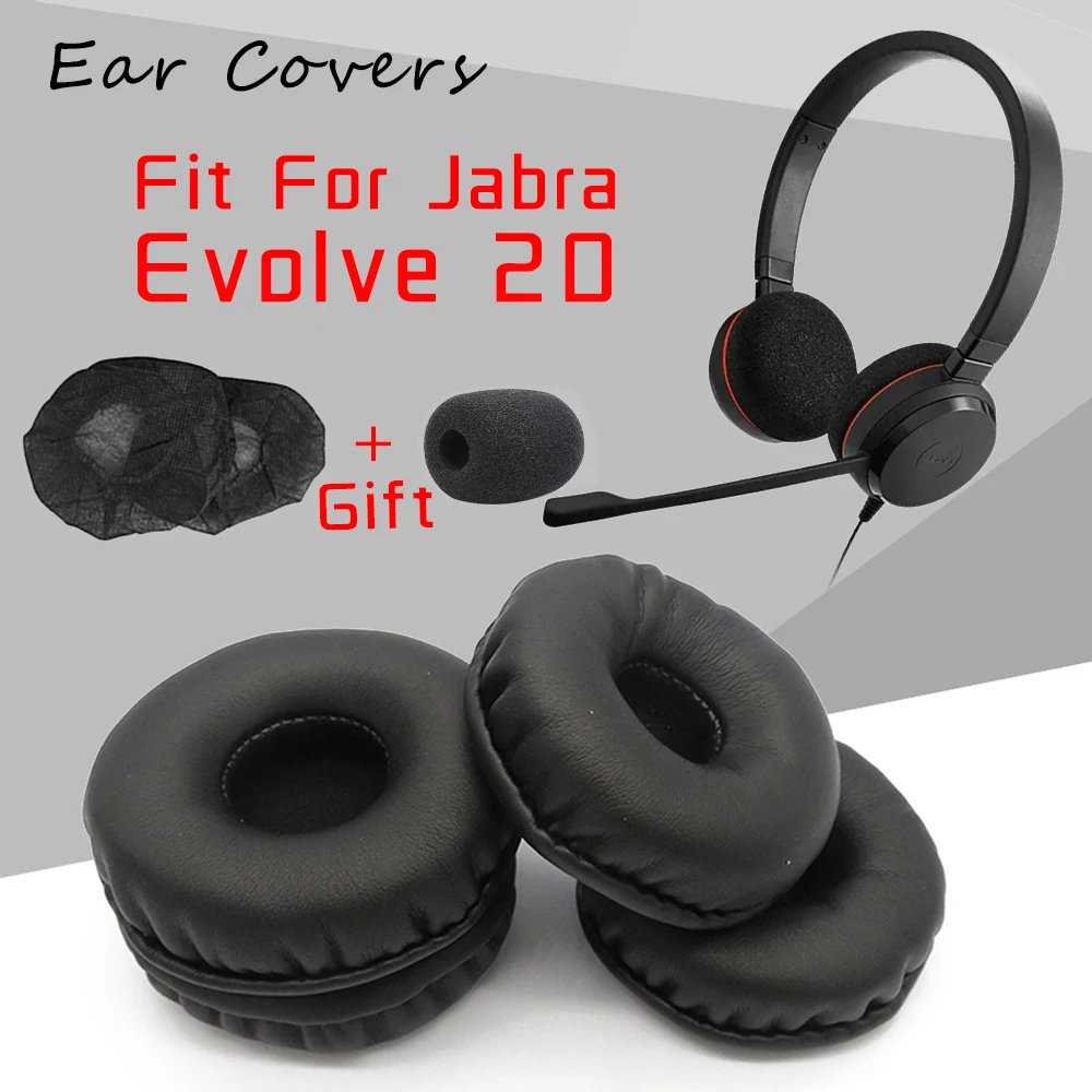 Kulak Pedleri Jabra Evolve 20 20se Kulaklık Kulak Yastıkları Yedek Kulaklık kulaklık yastığı PU Deri Sünger Köpük