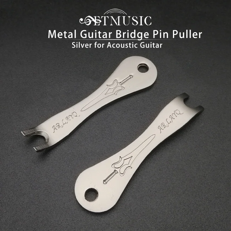 Köprü Pin Pulller Metal Akustik Gitar Pimleri Çektirme müzik aksesuarı Gümüş