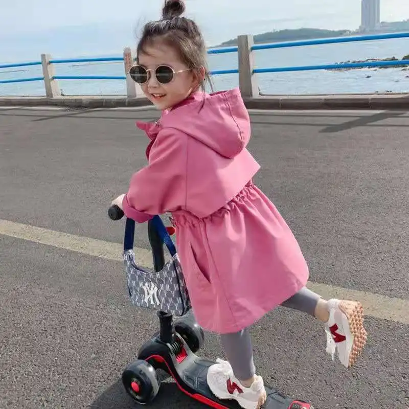 Kızların Sonbahar Giysileri Yeni çocuk Kore Versiyonu Rüzgarlık Ceket Bebek Dış Stil Ceket Etek