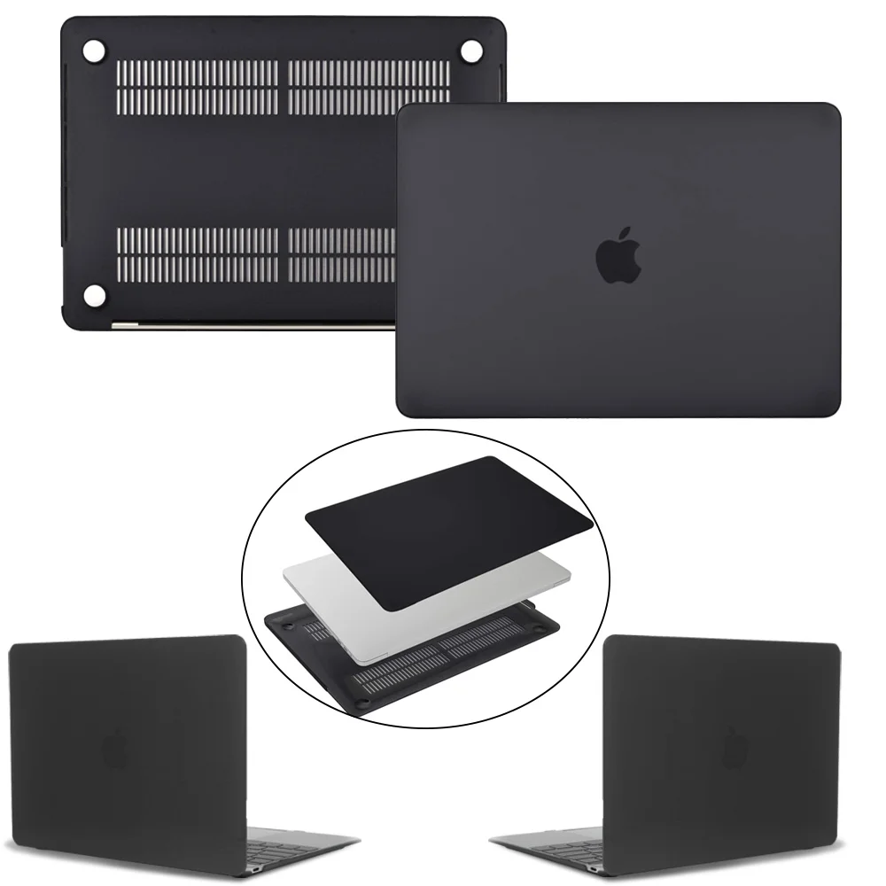 Laptop macbook çantası Hava 13 A2337/Pro 13 12 11 15 A2338 A2159 için Yeni Dokunmatik Bar Macbook Pro 16 A2141 Mat Siyah Sert Kabuk