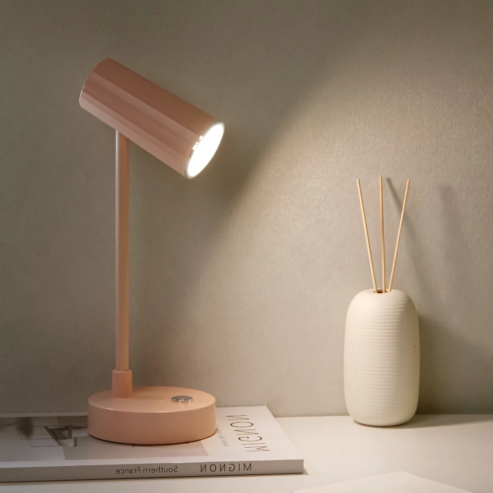 LED masa ışığı 3 Renk Kademesiz Karartma USB Şarj Edilebilir Göz Koruması Çalışma Okuma yatak odası için lamba Yurt ofis masası Lambası