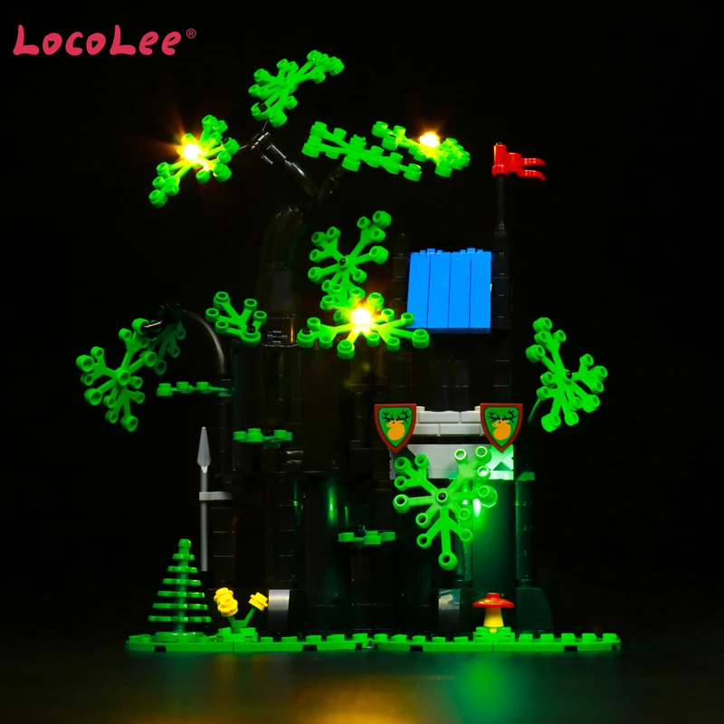 LocoLee led ışık Kiti 40567 Orman Hideout Yapı Taşları Seti (Dahil DEĞİL Model) tuğla DIY Oyuncaklar Çocuklar İçin
