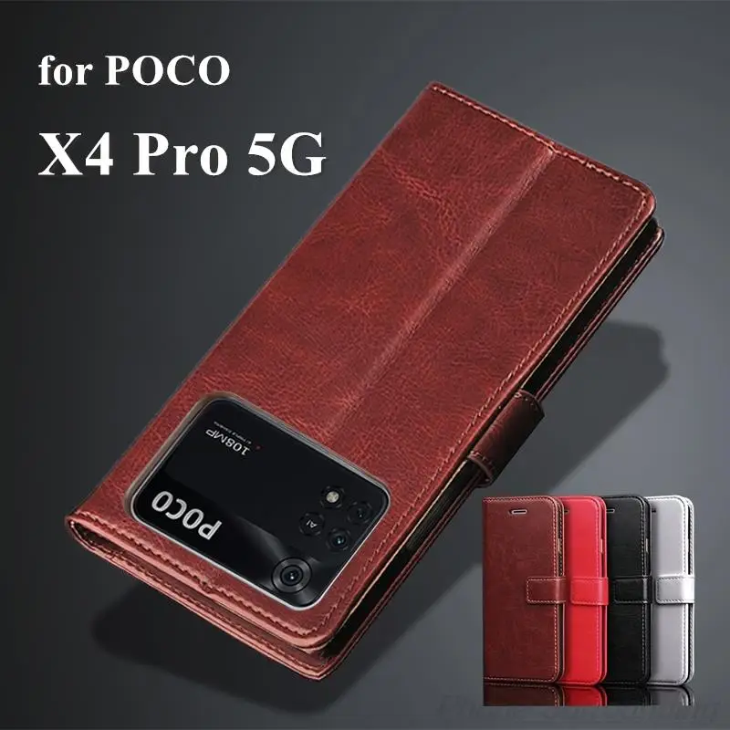 Lüks Cüzdan kılıf için POCOPHONE POCO X4 Pro 5G kılıf Flip deri telefon kılıfı kart tutucu kılıf telefon kabuk Fundas