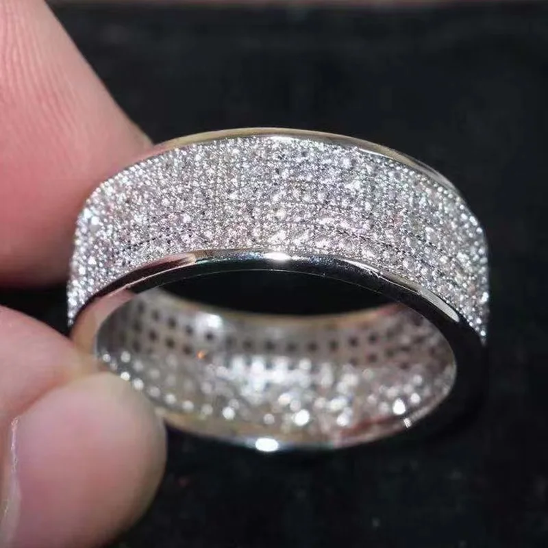 Lüks yapay elmas yüzük Kadın Erkek Kristal Geometrik Parmak Yüzük moda takı Düğün Nişan Parti Hediye 2022 Yeni