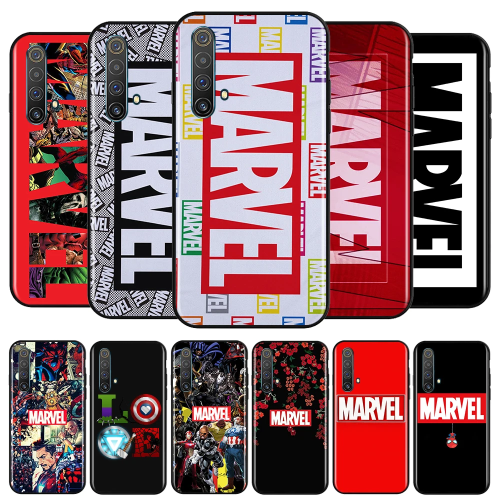 Marvel Avengers Kelime logosu OPPO Realme İçin GT Explorer Ana Neo Flash Edition C21 C20 C15 C11 C3 Yumuşak Siyah telefon kılıfı