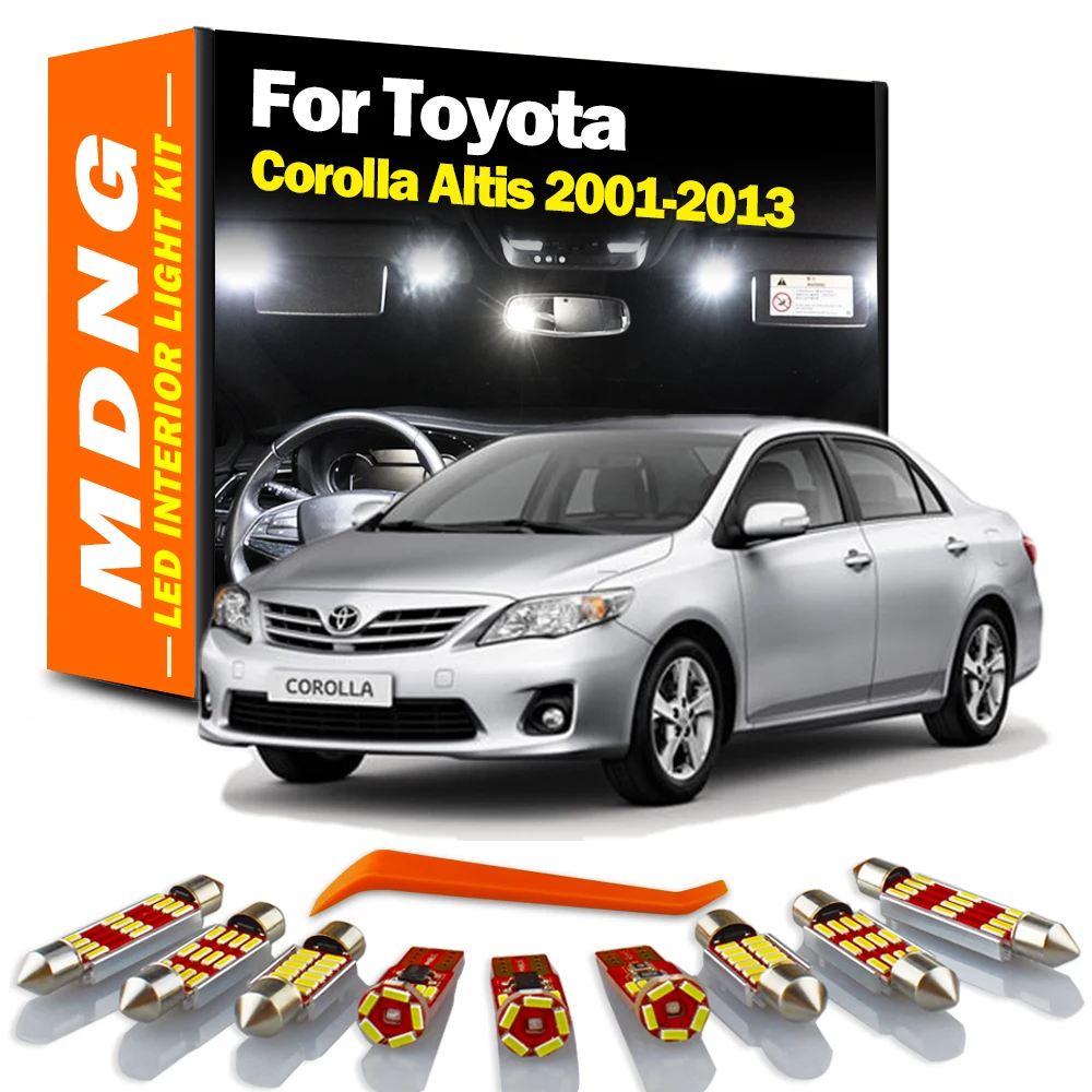 MDNG Canbus LED İç Dome Harita İşık Kiti Toyota Corolla Altis 2001-2008 İçin 2009 2010 2011 2012 2013 araba Led Ampuller Hata Yok