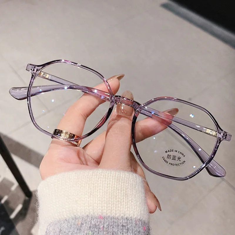 Moda şeffaf okuma gözlüğü kadın orta yaşlı ve yaşlı yüksek çözünürlüklü Anti-mavi ışık gözlük yaşlılar için