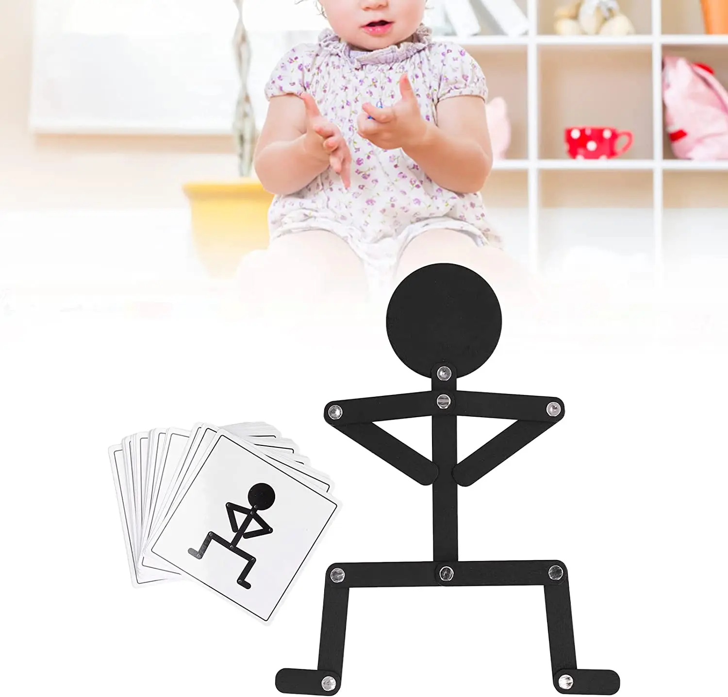 Montessori bebek oyuncakları Eğitim Bulmaca Oyuncak Ahşap Sopa Erkekler Bulmaca Oyunu 24 Bilişsel Kartları Çocuk Bulmacalar Oyuncak Erken Öğrenme Hediye