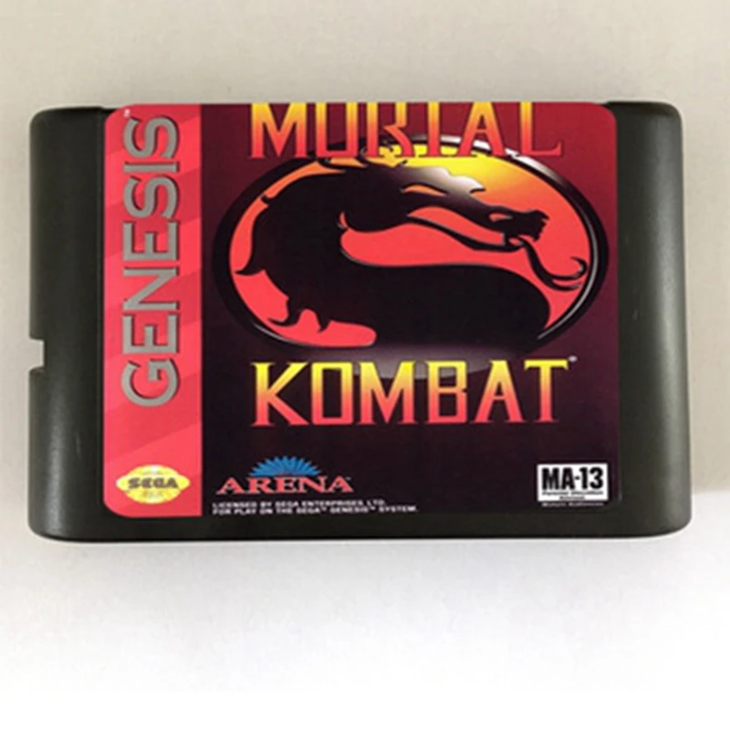 Mortal Kombat Oyun Kartuşu İçin Yeni 16 bit Oyun Kartı Sega Mega Sürücü / Genesis Sistemi