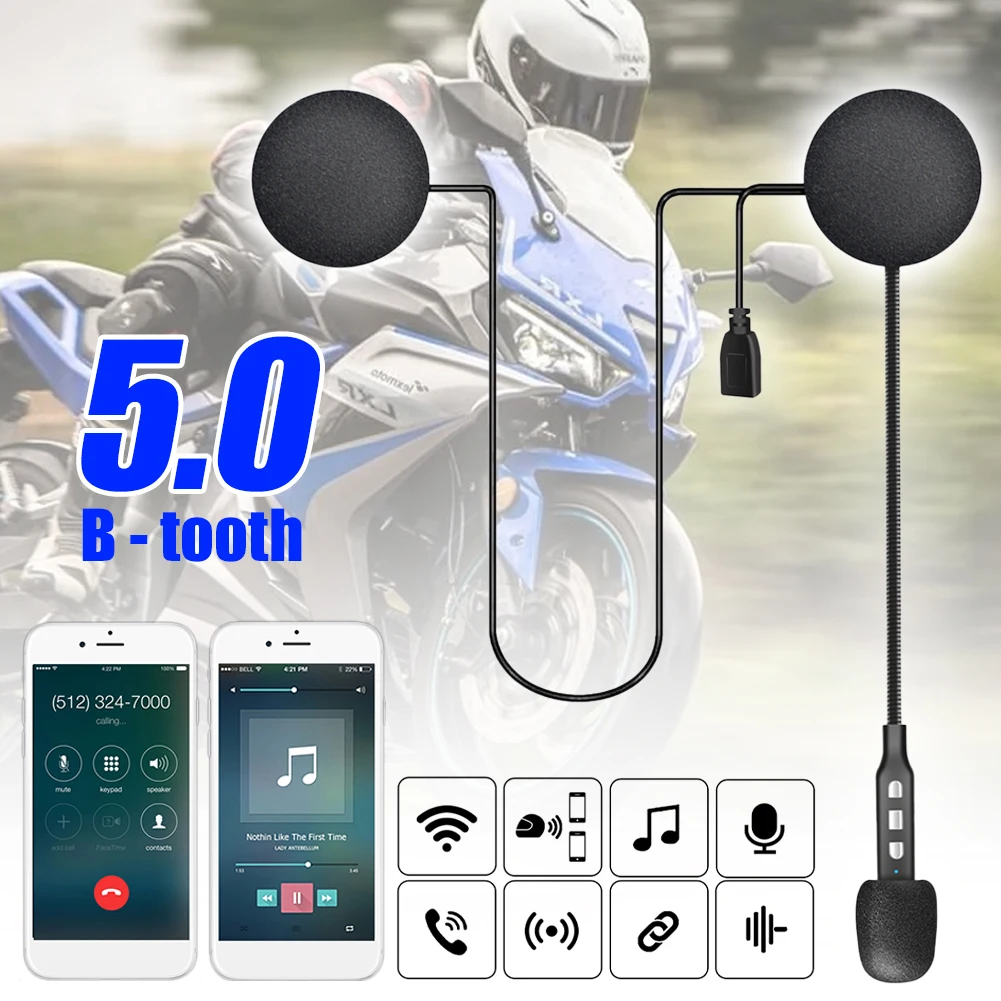 Motosiklet Kask Kulaklık Bluetooth Uyumlu Kablosuz Kask Kulaklık Mic ile Gürültü Azaltma Eller Serbest stereo kulaklık