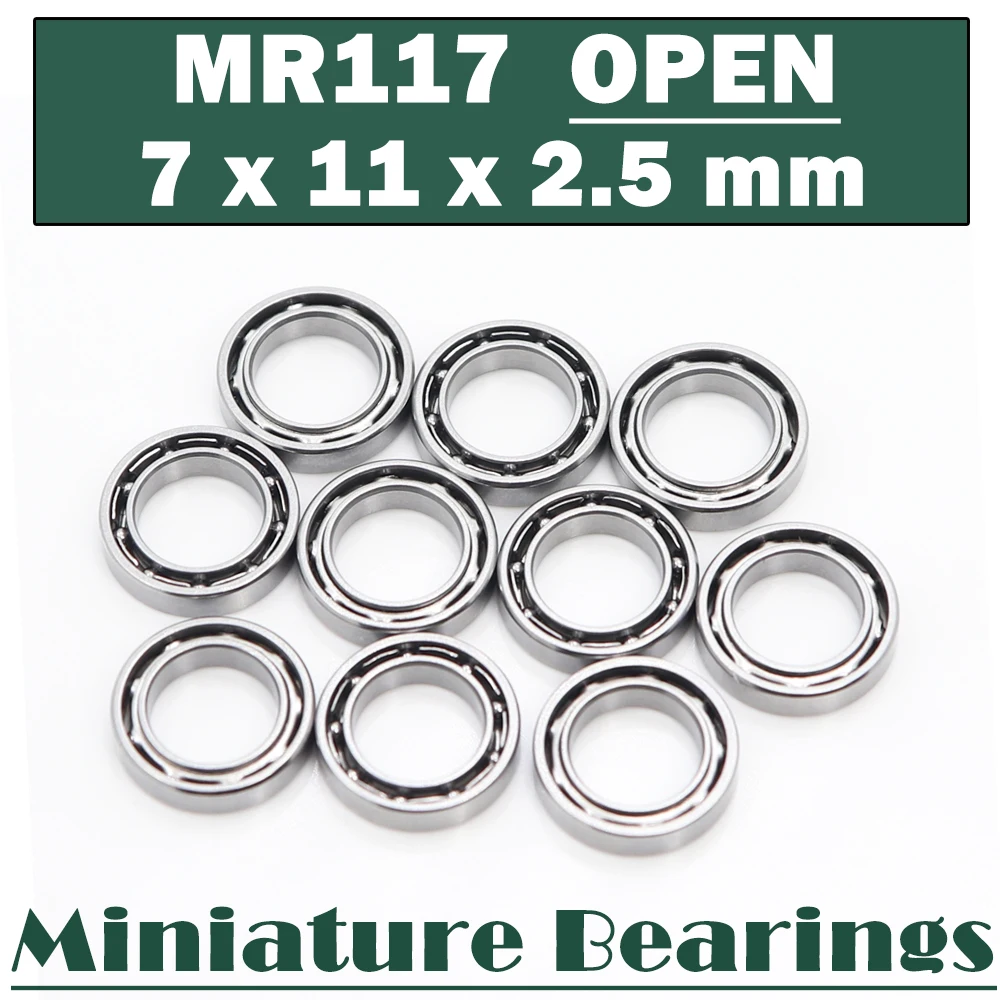 MR117 Rulman (10 ADET ) 7*11*2.5 mm Minyatür MR117-Açık Bilyalı Rulmanlar L-1170