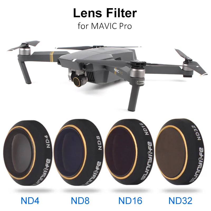 ND Filtreler Set 4 Adet ND4/8/16/32 Kamera Lens Filtre drone filtre İçin DJI için DJI MAVİC Pro / Mavic Platin Kamera Drone