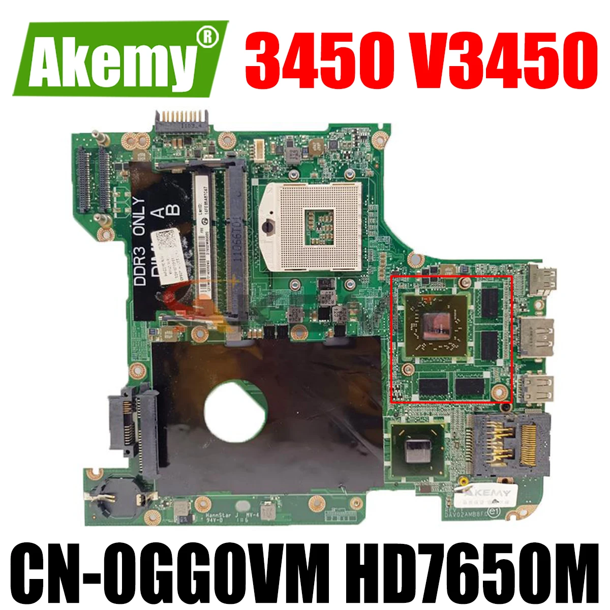 Orijinal Laptop Anakart DELL Vostro 3450 İçin V3450 HD7650M Anakart CN-0GG0VM DAV02AMB8F0 216-0810005 DDR3