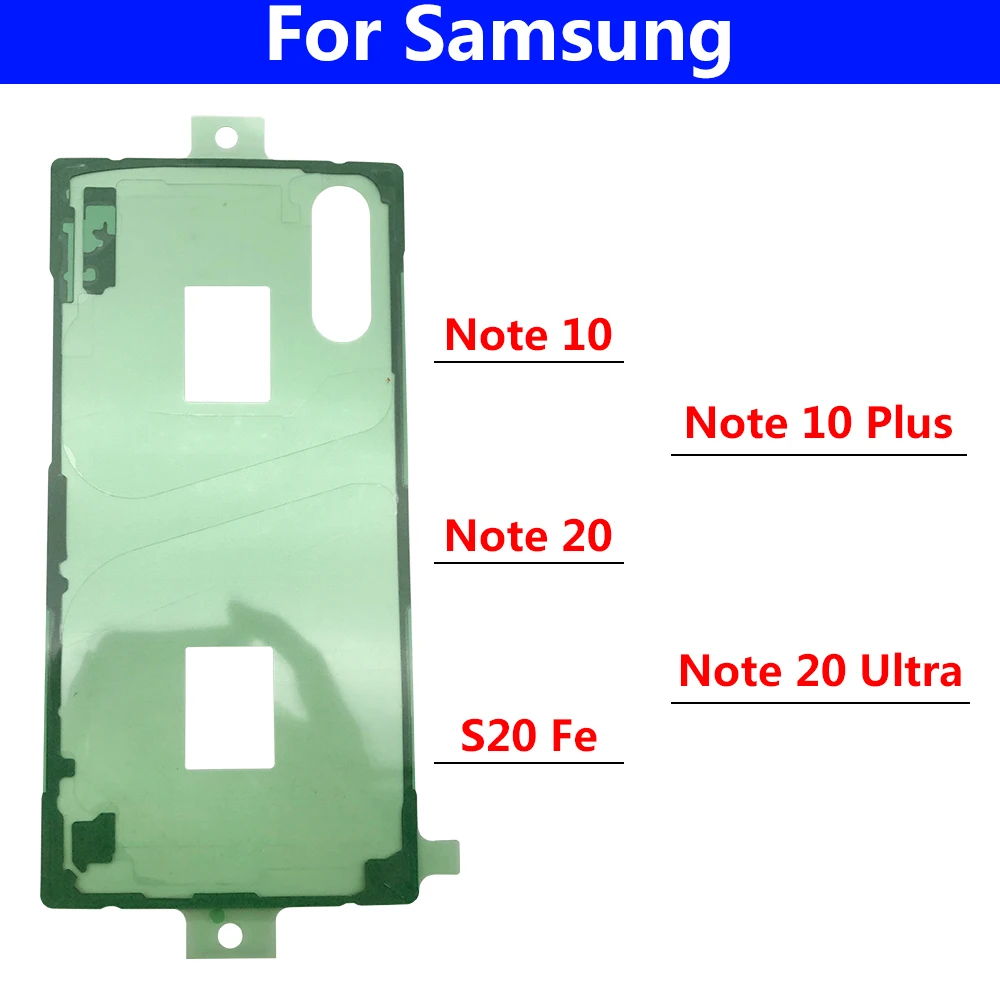 Orijinal Su Geçirmez Arka Pil Cam Kapak Sticker Samsung Not 10 Artı Lite 20 Ultra 7 8 9 arka kapak Kapı Yapıştırıcı