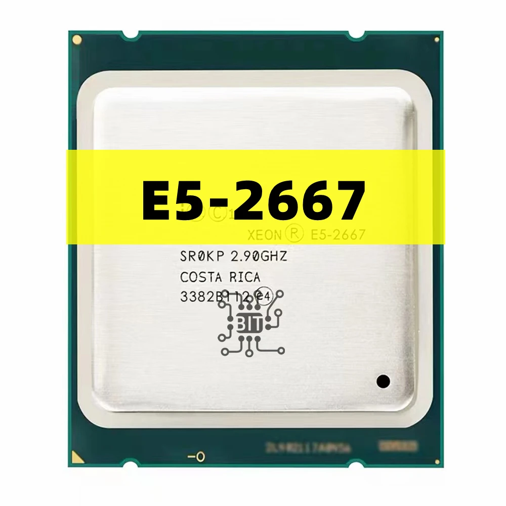 Orijinal Xeon İşlemci E5 2667 2.9 GHz 6 çekirdekli 15M 8GT / s E5-2667 LGA2011 130W sunucu işlemcisi SR0KP CPU Ücretsiz Kargo