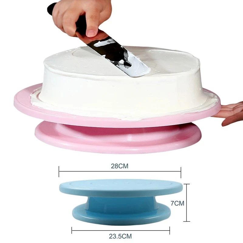 Plastik Kek pikap Mutfak Pişirme alet takımı Dekorasyon Aksesuarları Standı DIY Kalıp Dönen İstikrarlı Anti-skid Yuvarlak Kek Masa