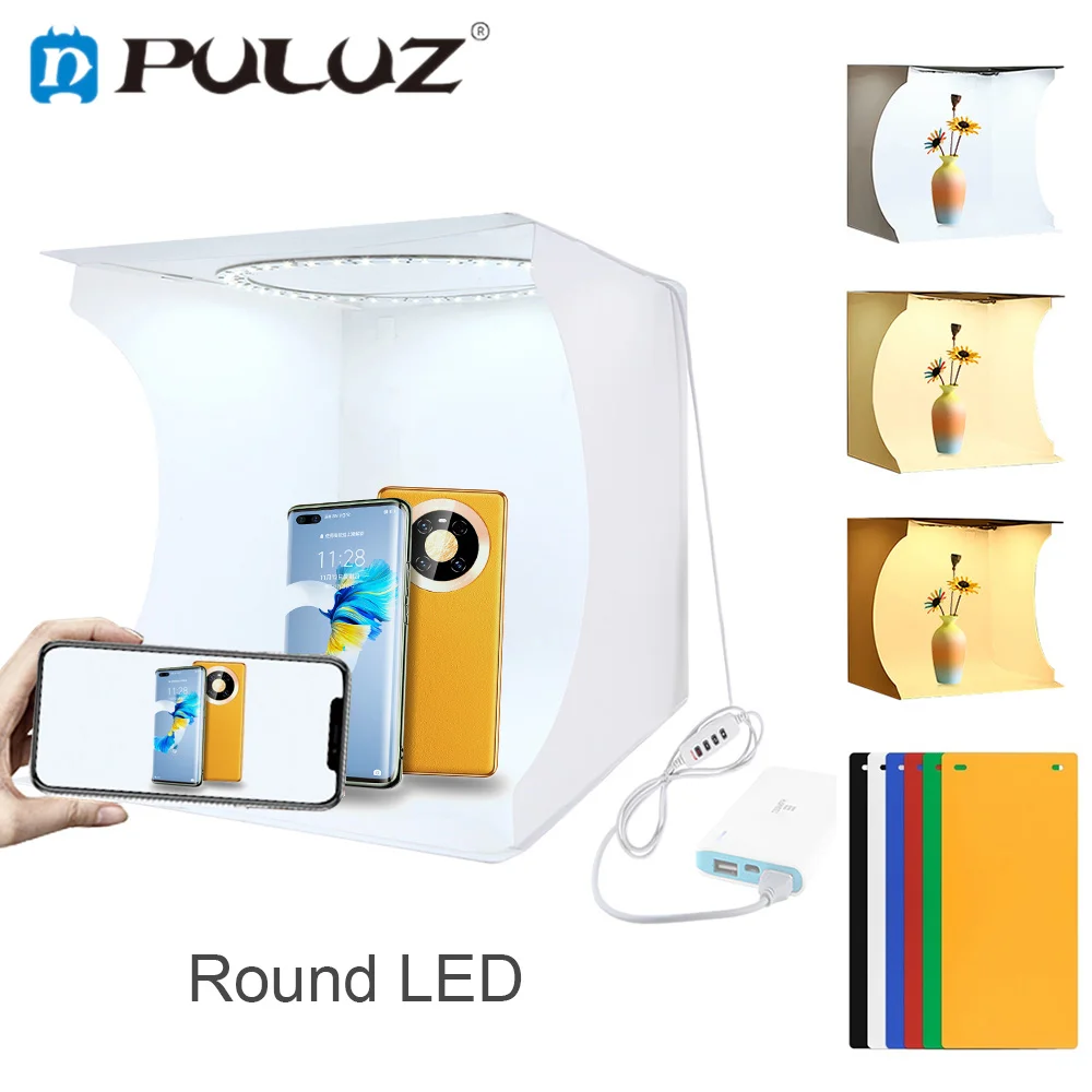 PULUZ Mini ışık kutusu Softbox Seti Fotoğraf Stüdyosu Kısılabilir ışık Kutusu Çadır Kutusu Kitleri Kamera Fotoğraf Aksesuarları Oyuncak Fotoğraf Çekimi