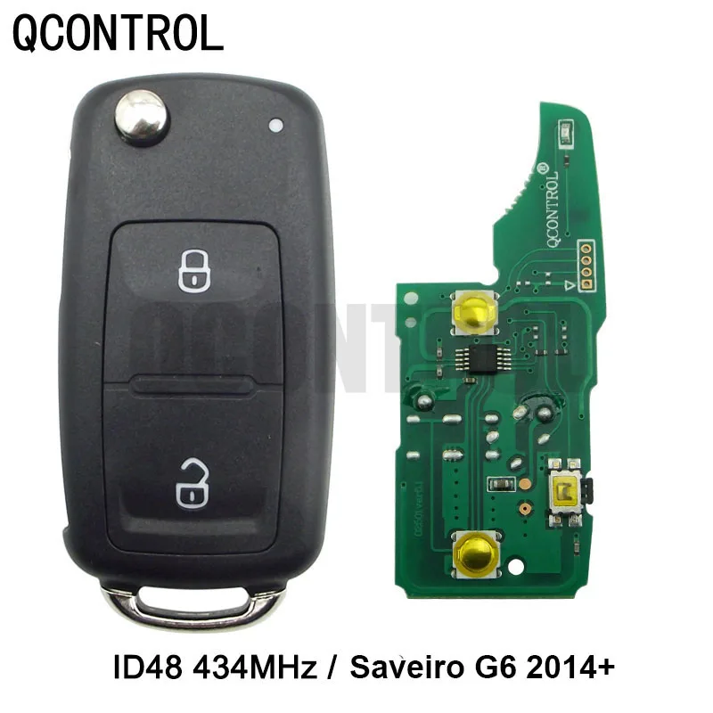 QCONTROL 2 BT Uzaktan Araba Anahtarı 434 MHz ID48 Çip İçin GOL Saveiro G6 için VW/VolksWagen 2014 2015 2015 2017